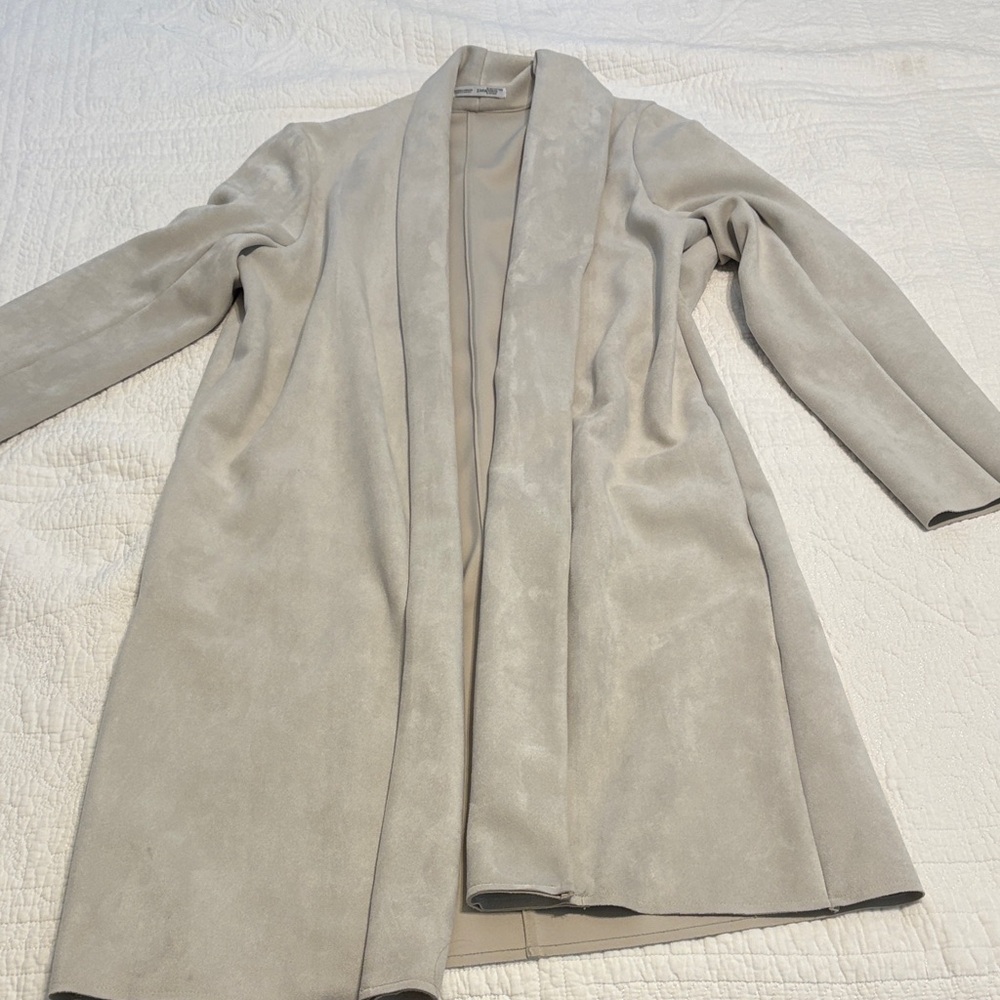 Zara Women's Light Gray Trench Coat